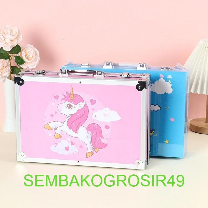 

SG49 Crayon Set 53pcs M-53 Koper Aluminium Besi Krayon Pensil Warna 53 Pcs Box Alat Lukis Anak Koper Set