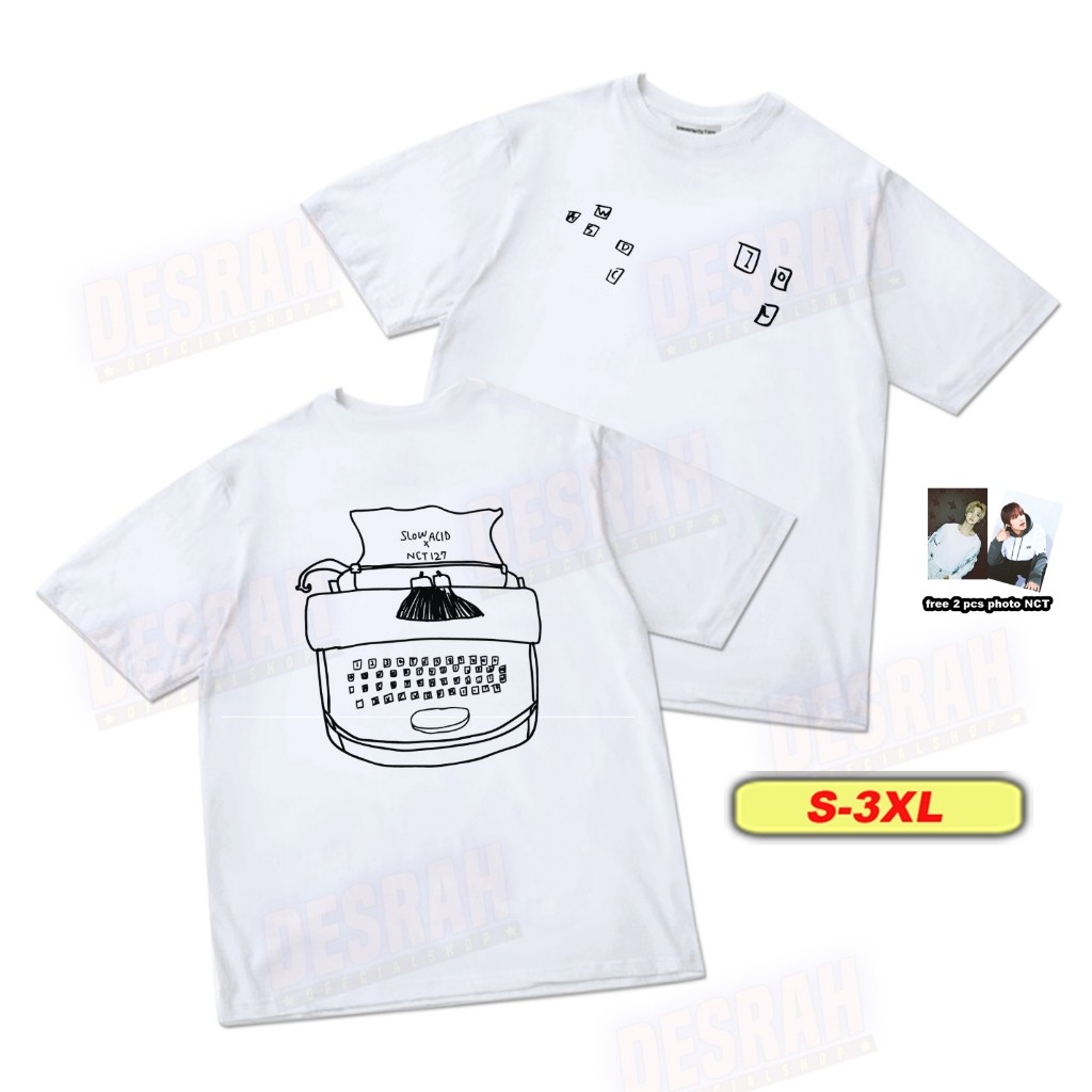 kaos korea KPop Nct haechan SLWD  type MESIN KETIK