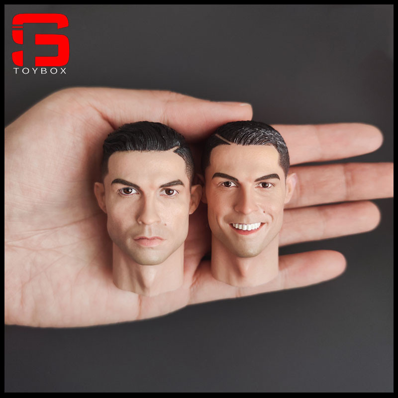 1/6 Cristiano Ronaldo Calm/Smile Ver. Head Sculpt Model For 12" Male Solider Action Figure Body Toys