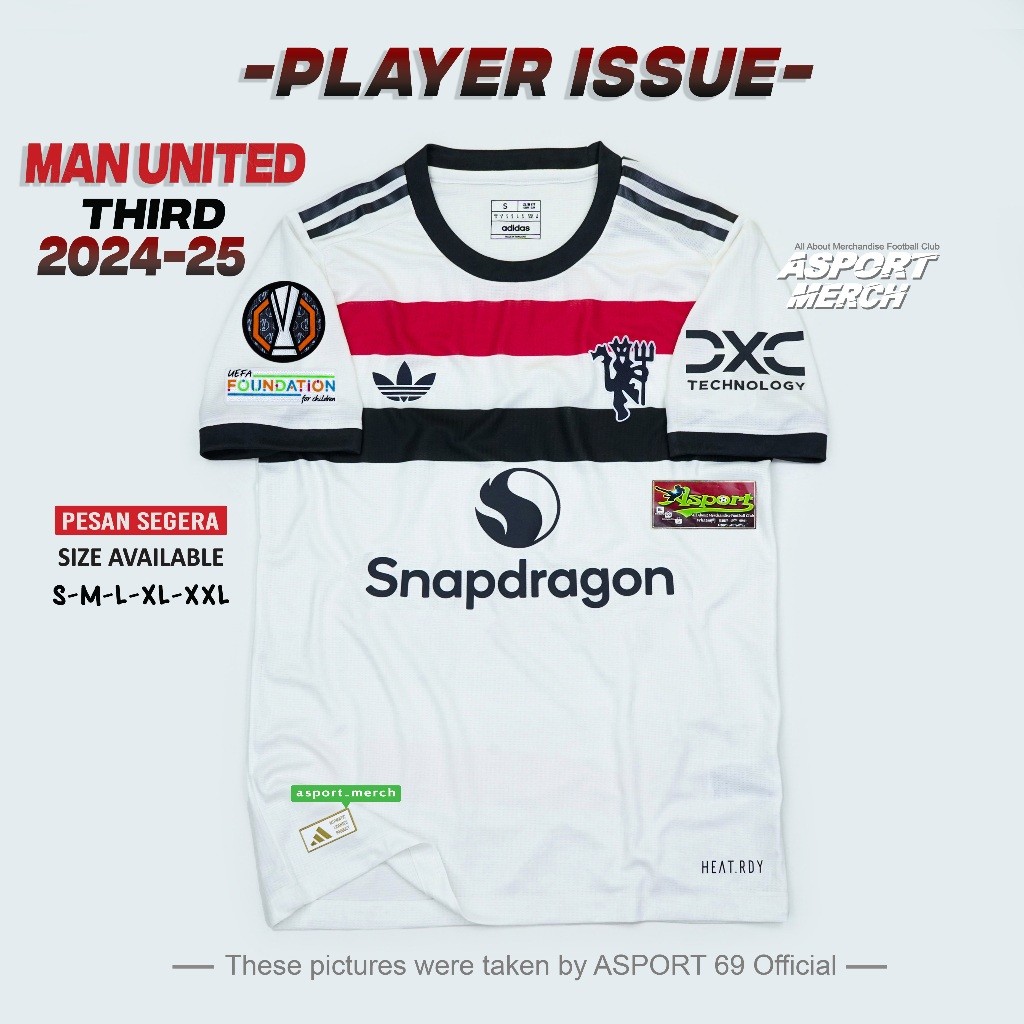 ASPORT MAN UNITED THIRD PI 24 25  M U MAN UNITED THIRD 3RD PUTIH 2024 2025