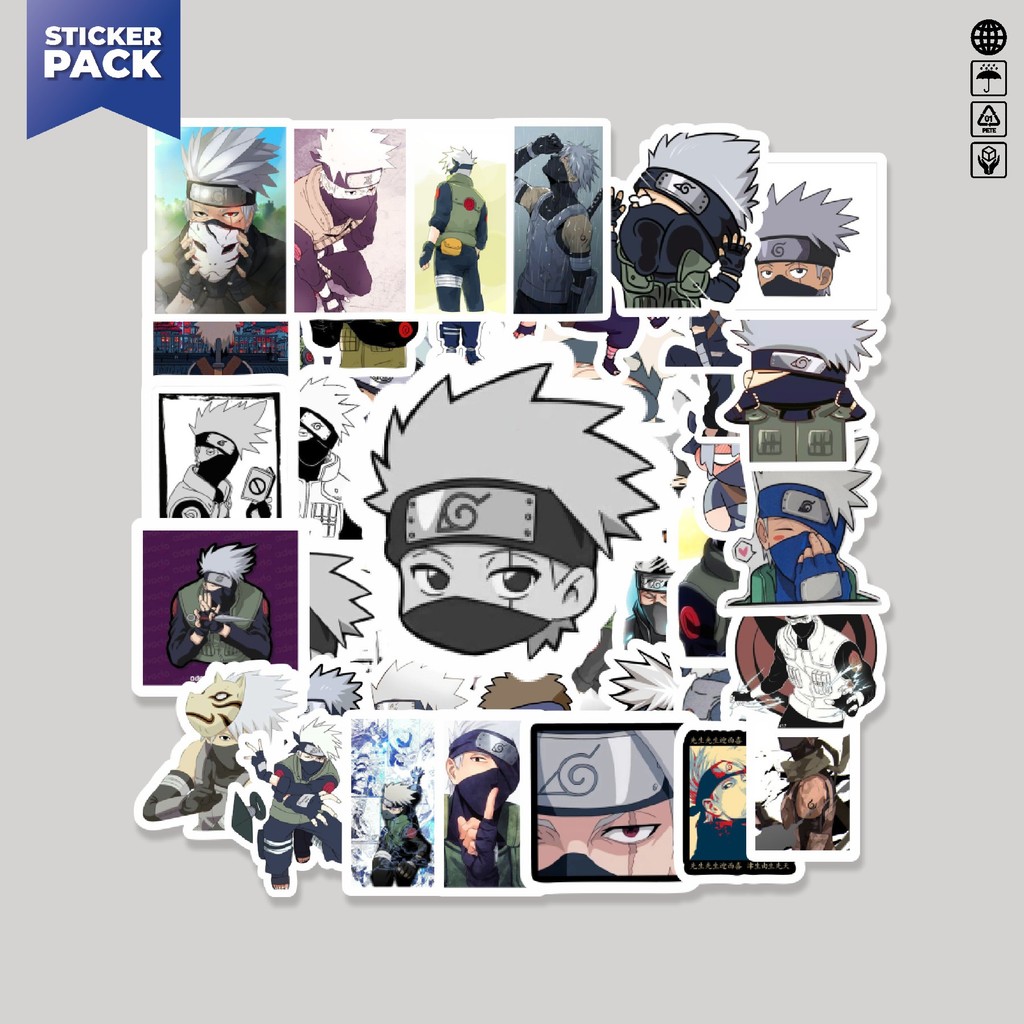 

[100PCS]Stiker Pack Stiker Anime Hatake Kakashi Aesthetic Vinyl Anti Air Dekorasi Sticker Laptop Buku Journal Koper Helm Casing HP Gitar Helm Skateboard