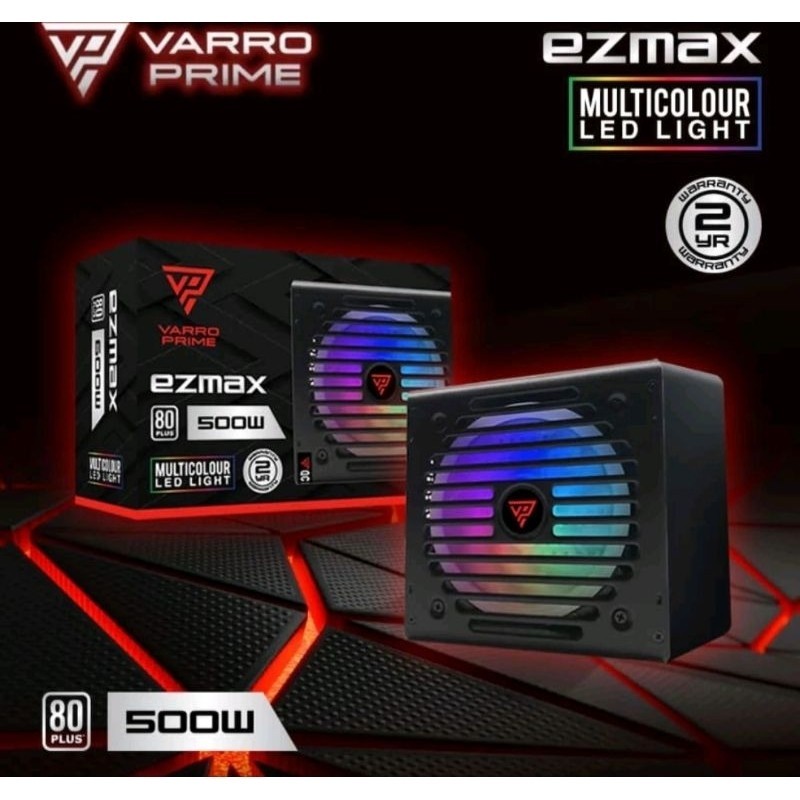POWER SUPPLY VARRO EZMAX 500W RGB 80+