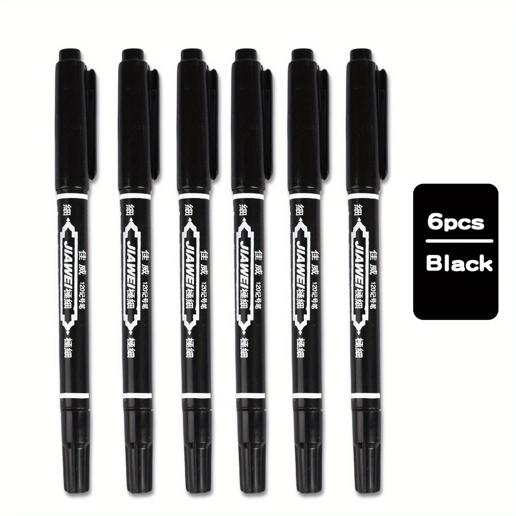 

Dual Tip Color Permanent Art Pen Tip Fine Water Pen Waterproof Black Ink Sketch Drawing, Painting Book Supplies, Color Markers
