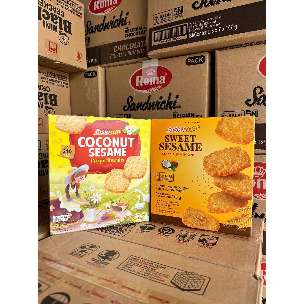 

New Biskitop Sesame 216 Gram 1 Dus Isi 10 BoxPremium