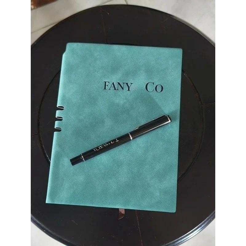 

Fashionable and high-end green sheepskin t notebook a5 high appearance level notebook portable F pen two-piece set notebook