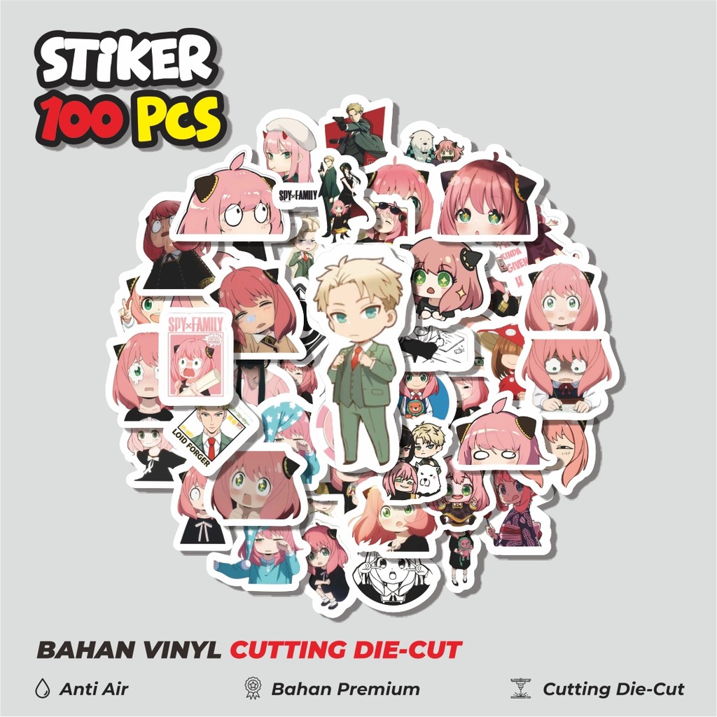 

Terbaru! 50 pcs Stiker Anime Spy x Family Dekorasi Lucu Kreatif untuk Notebook, Skateboard, HP