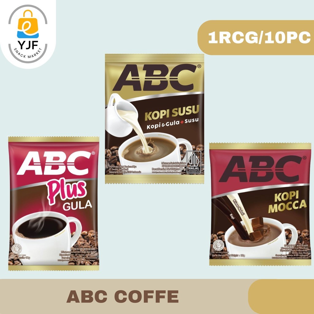 

ABC Kopi 18g - 1 RCG/10 PCS / ABC Plus Gula / ABC Kopi & Gula + Susu / ABC Mocca / Kopi Instan / Kopi Seduh / Kopi Bubuk