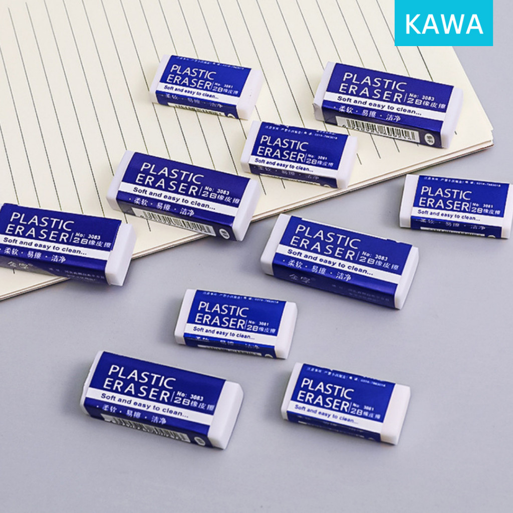 

KAWA Penghapus Pensil Satuan 1 Pcs Eraser Putih Bersih White Stip MO