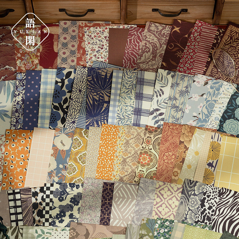 

60 pcs Retro artistic floral patterns Decorative paper Planner Scrapbooking Creativity handmade Diy Junk Journal Supplies