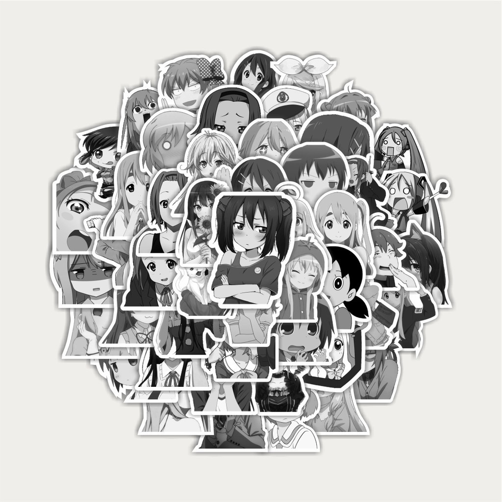 

Sticker Pack Stiker Anime Random Black & White | Sticker TUMBLR | Stiker LAPTOP KOPER HELM
