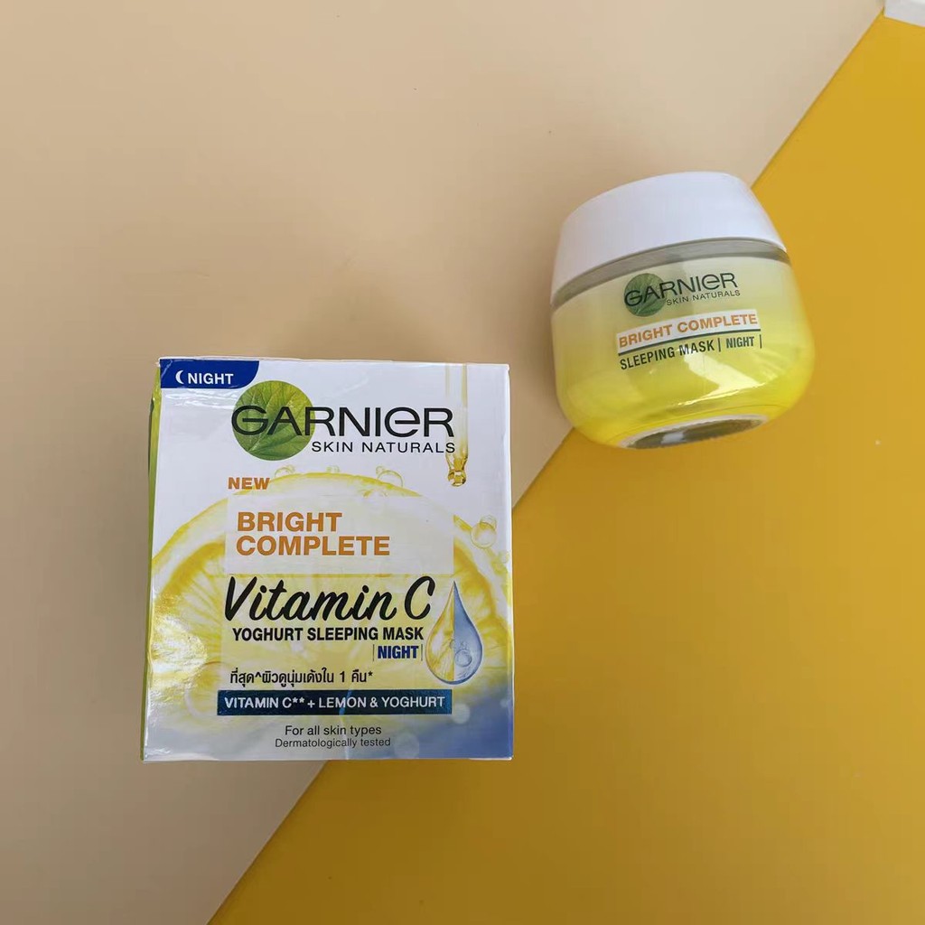 Krim Siang Garnier Lemon Bright Night Pemutih Melembapkan Krim Tabir Surya