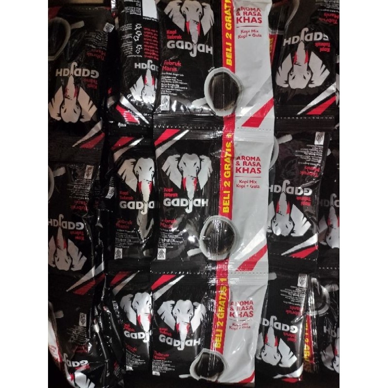 

kopi tubruk manis GADJAH dengan gula terpisah isi 10 sachet - ARM