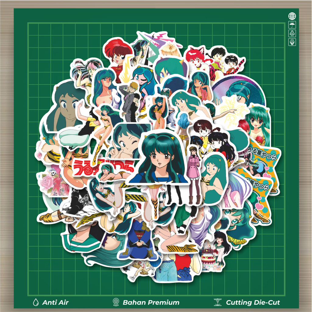 

HOT 50 PCS STIKER Sticker Anime Urusei Yatsura Stiker Fashion Cars Decal Dingin Kartu Album Custom Vinyl Anti Air- Sticker Aesthetic Buku Journal Koper Casing HP Tablet Laptop Helm Motor Botol Minum