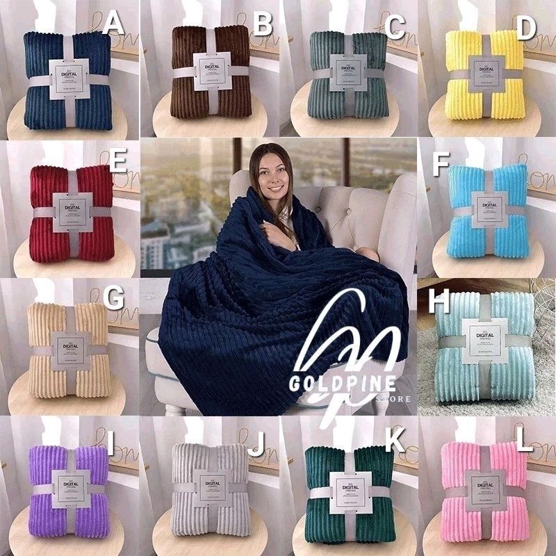 

Selimut Bulu Halus Dewasa Solid Uk 180x200 cm - Solid 3D