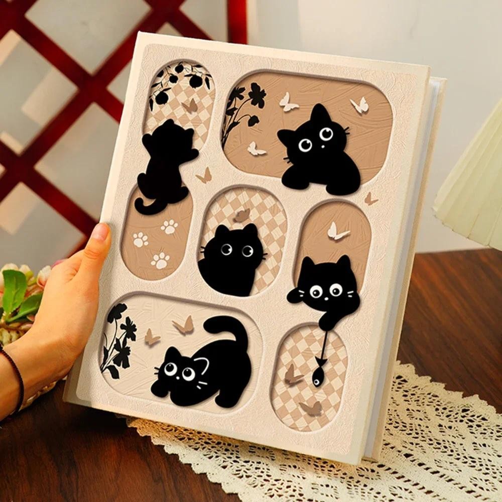 

6 Inch Album Large Capacity Photo Album Storage Horizontal Photo Album Family Commemorative Photo Insert Cute Panda Kitten