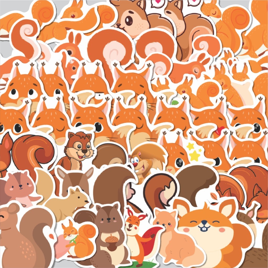 

Stiker Cutting Pack Sticker Hewan Tupai (Squirrel) Isi 100Pcs Series Aesthetic Lucu Keren Untuk Koper Bahan Vynil