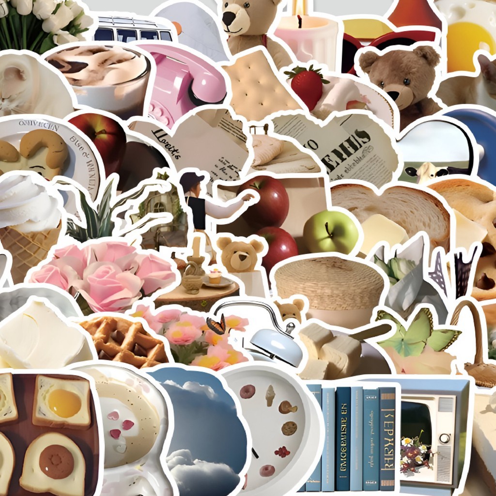 

Stiker Cutting Pack Stiker INS Korea Ikea Isi 100Pcs Series Aesthetic Lucu Keren Untuk Koper Bahan Vynil