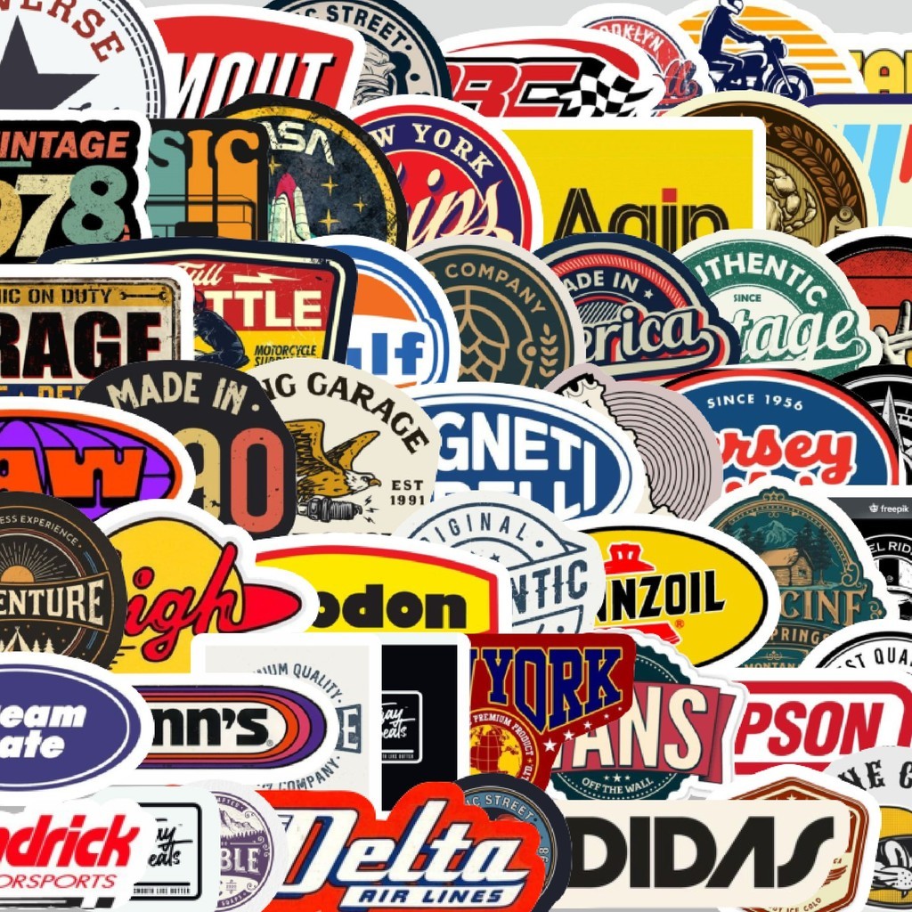 

Stiker Cutting Pack Stiker Vintage Logo Isi 100Pcs Series Aesthetic Lucu Keren Untuk Koper Bahan Vynil