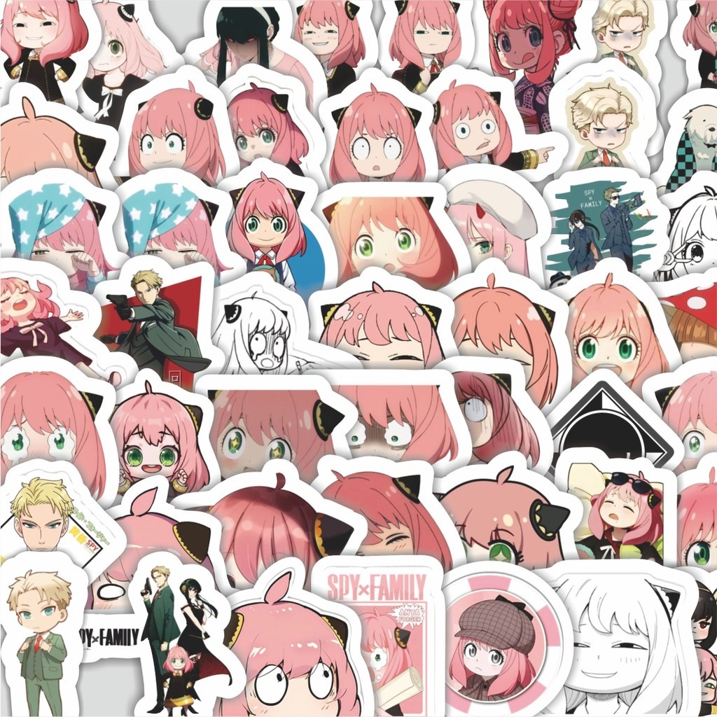 

Stiker Cutting Pack Stiker Anime Spy x Family Isi 100Pcs Series Aesthetic Lucu Keren Untuk Koper Bahan Vynil