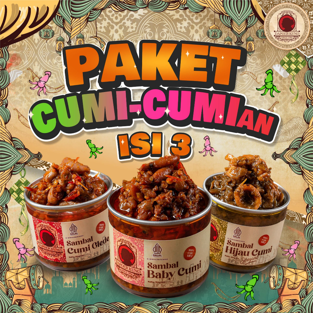 

Paket Sambal Cumi Cumi An - Isi 3 DAPOER KUNO [150 Gram X 3pcs] new