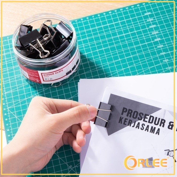 

ORLEE DELI046 Klip Binder / Binder Clip - Hitam&Black 24/Tube 32mm E8563A Y1685