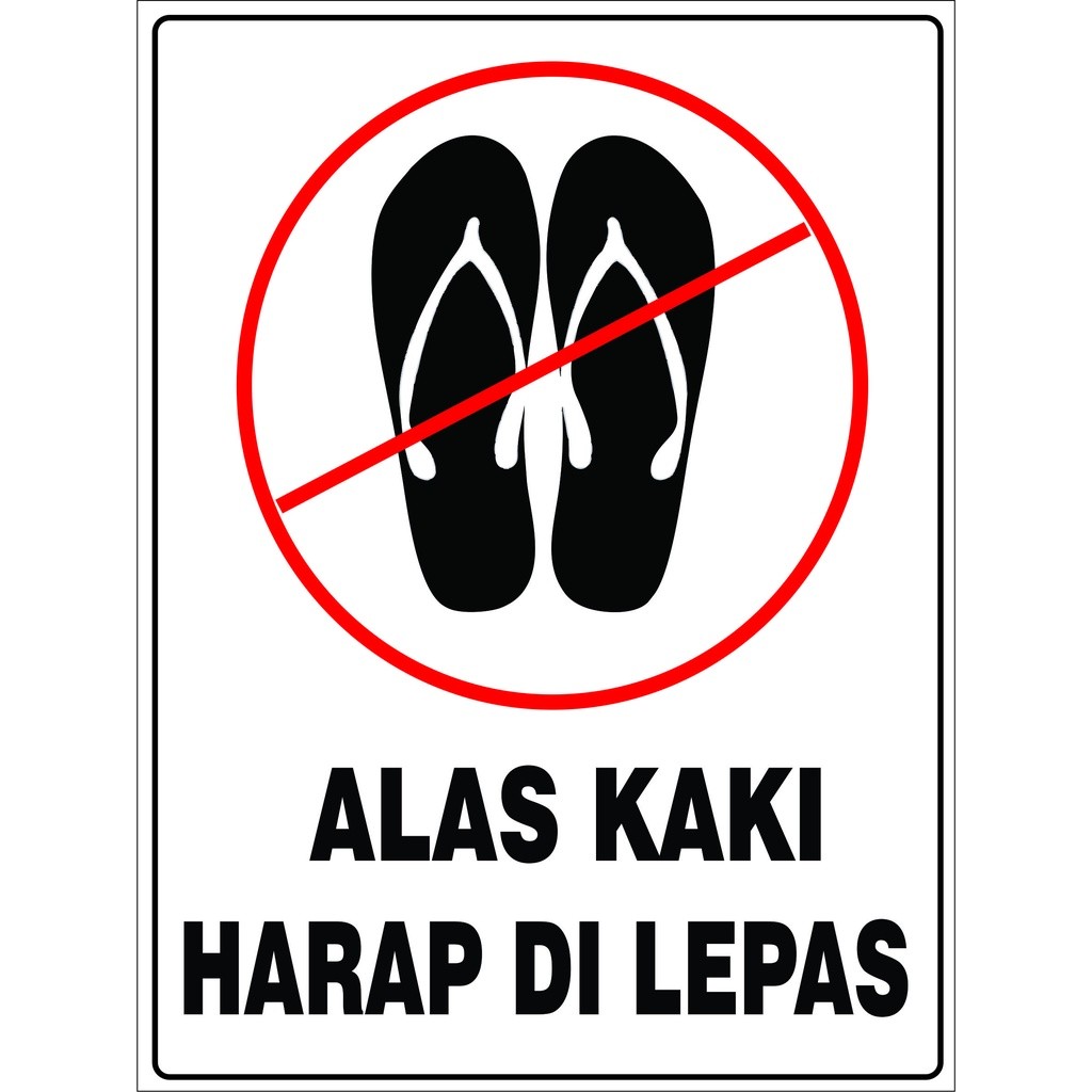 

stiker alas kaki harap di lepas