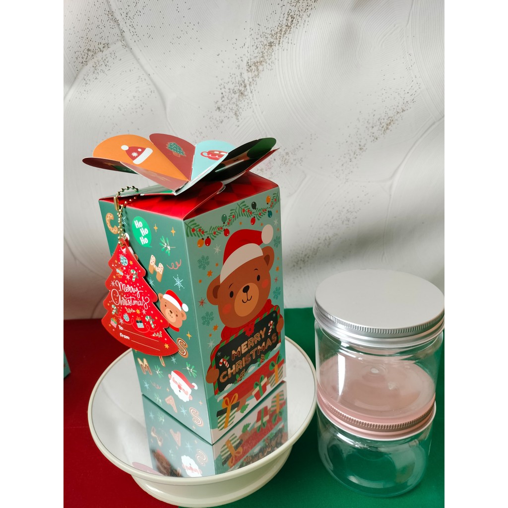 

Box Natal Bonbon-Teddy bear muat 1 Toples 1000ml +FREETAG 9x9x17cm