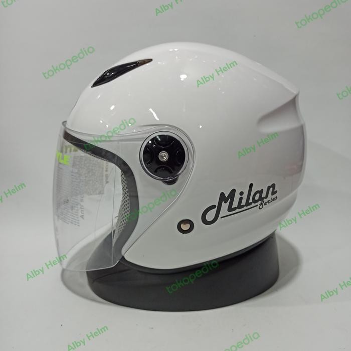 HELM BMC MILAN SOLID WHITE PUTIH