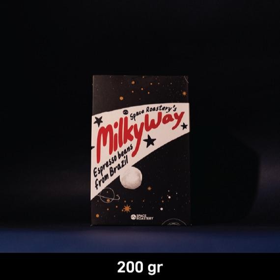 

Milky Way Specialty Espresso Coffee Beans by Space Roastery Biji Kopi/Bubuk Arabika - 200 gram, Biji Utuh