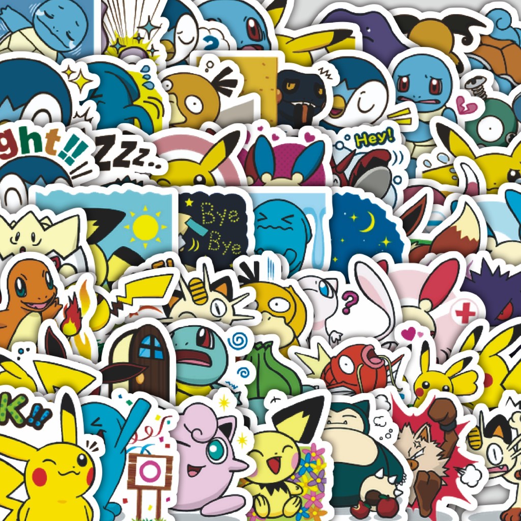 

Stiker Cutting Pack Stiker Kartun Classical Pokémon Isi 100Pcs Series Aesthetic Lucu Keren Untuk Koper Bahan Vynil