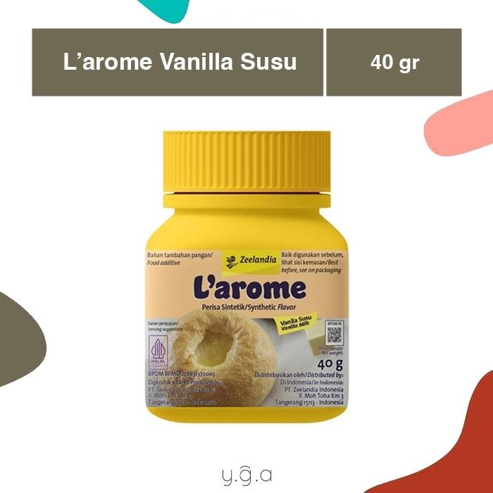 

Terbagus L'arome Vanilla Susu Perisa Makanan 40gr / Larome