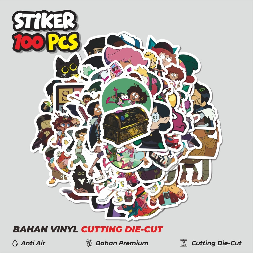 

Terbaru! 50 pcs Stiker Amphibia Series Dekorasi Lucu Kreatif untuk Notebook, Skateboard, HP