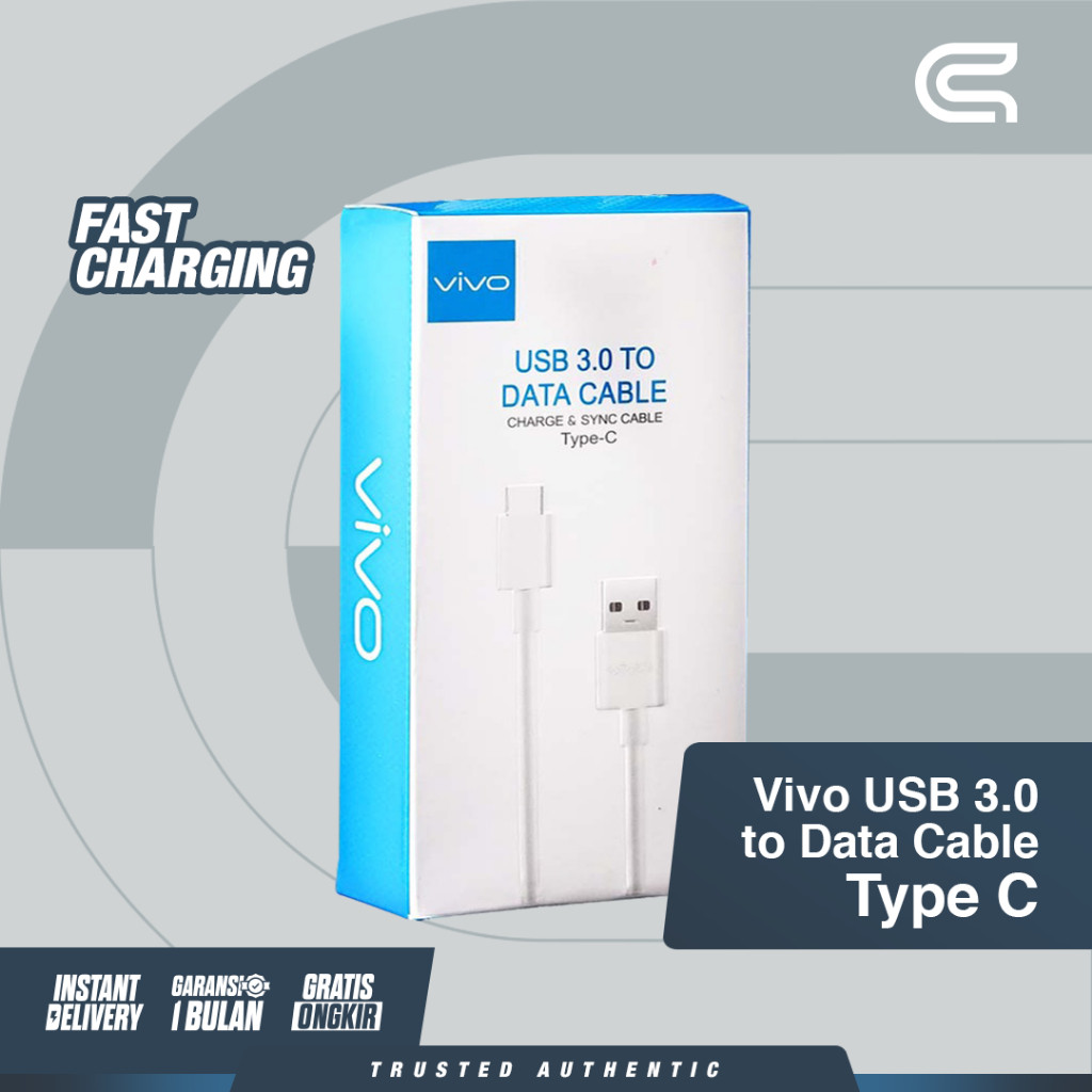 KABEL CHARGER VIVO TYPE C  ORIGINAL - VIVO TYPE C CABLE ORIGINAL