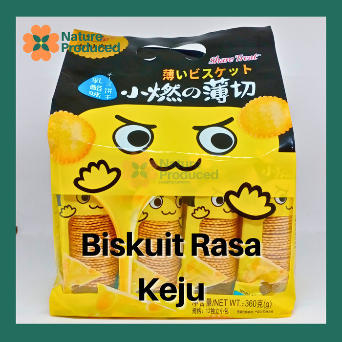 

[Bairong] Share Treat Cheese Thin Biscuit 360g – Biskuit Tipis Rasa Keju Gurih HALAL | Snack Import Enak