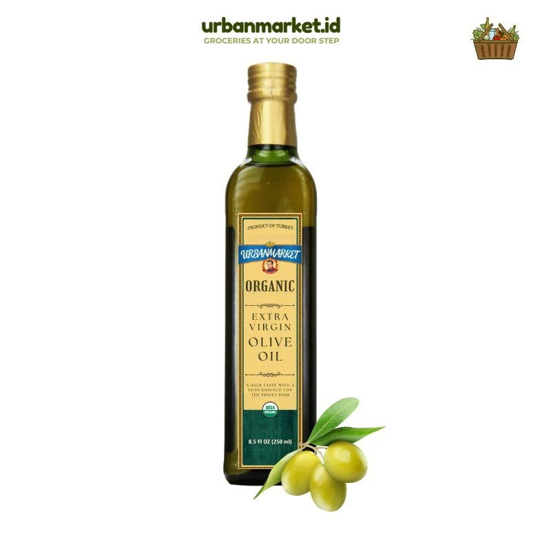 

Urbanmarket Extra Virgin Olive Oil Cold Pressed 250 ml - Minyak Zaitun untuk Nutrisi & Kesehatan
