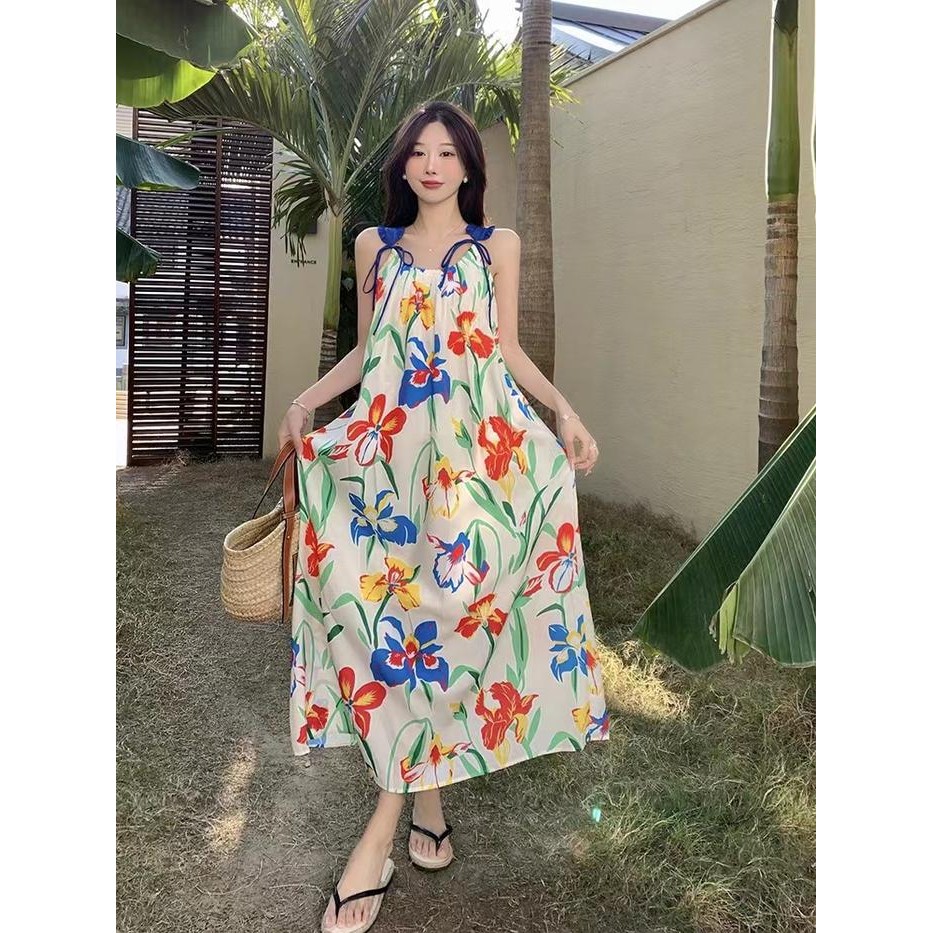 PHILIA flower colorful midi dress woman premium / beachwear bali / maternity dress / dress bumil / k
