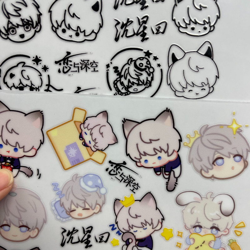 

2Pcs/Pack Love and Deepspace Cute Stickers Scrapbook Journal Xavier Zayne Rafayel ralayo Sylus Caleb DiY Phone Case Decal