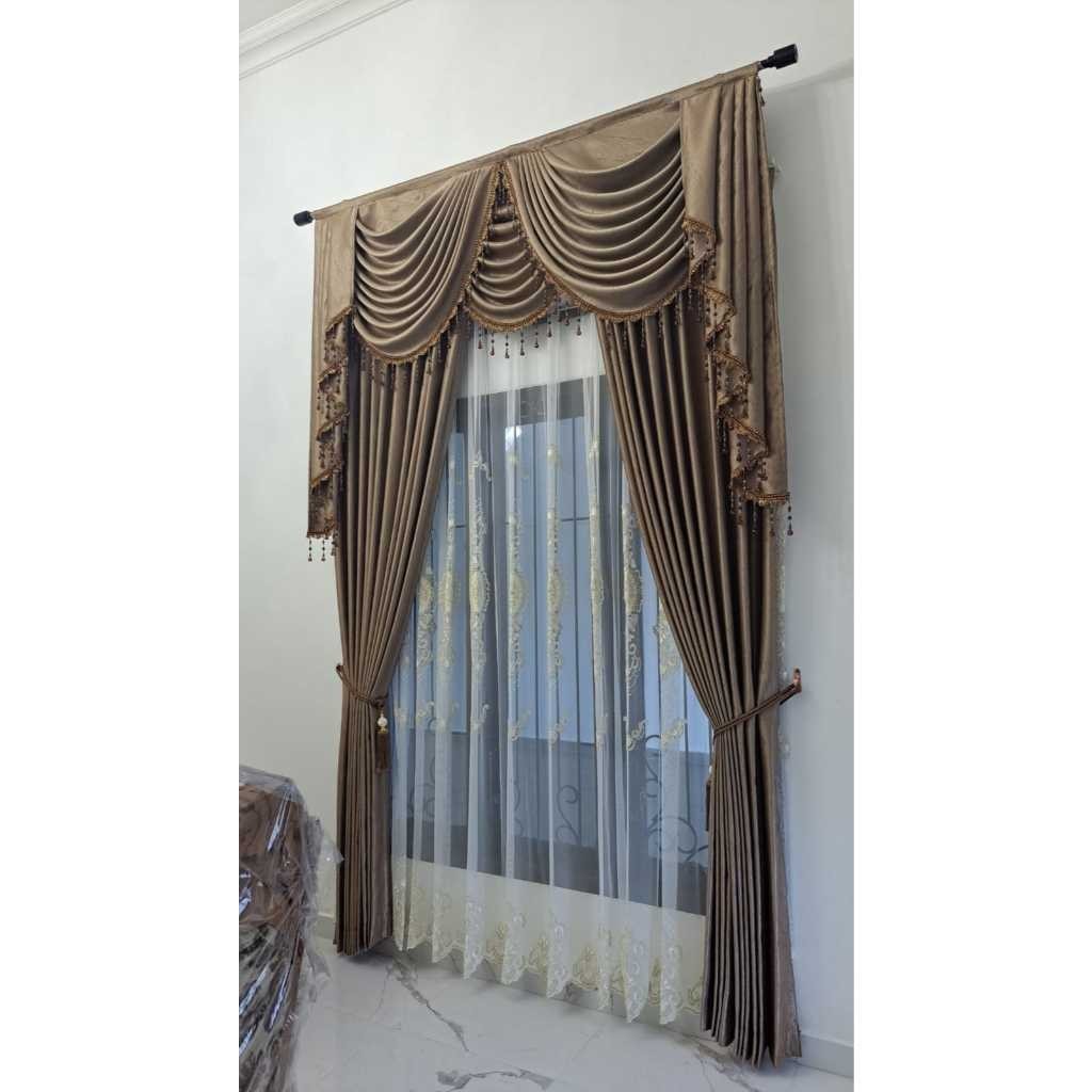 Pre-Order 1 Set Gorden Poni Spanyol Pintu Kamar Pintu Tengah Full Set Lengkap