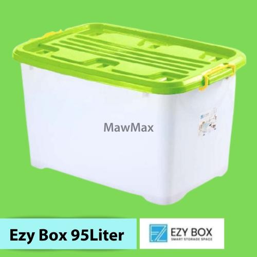 Container Box 95 Liter Besar Tebal Kuat Tahan Banting Ezy Box EZ-95 - Biru Muda