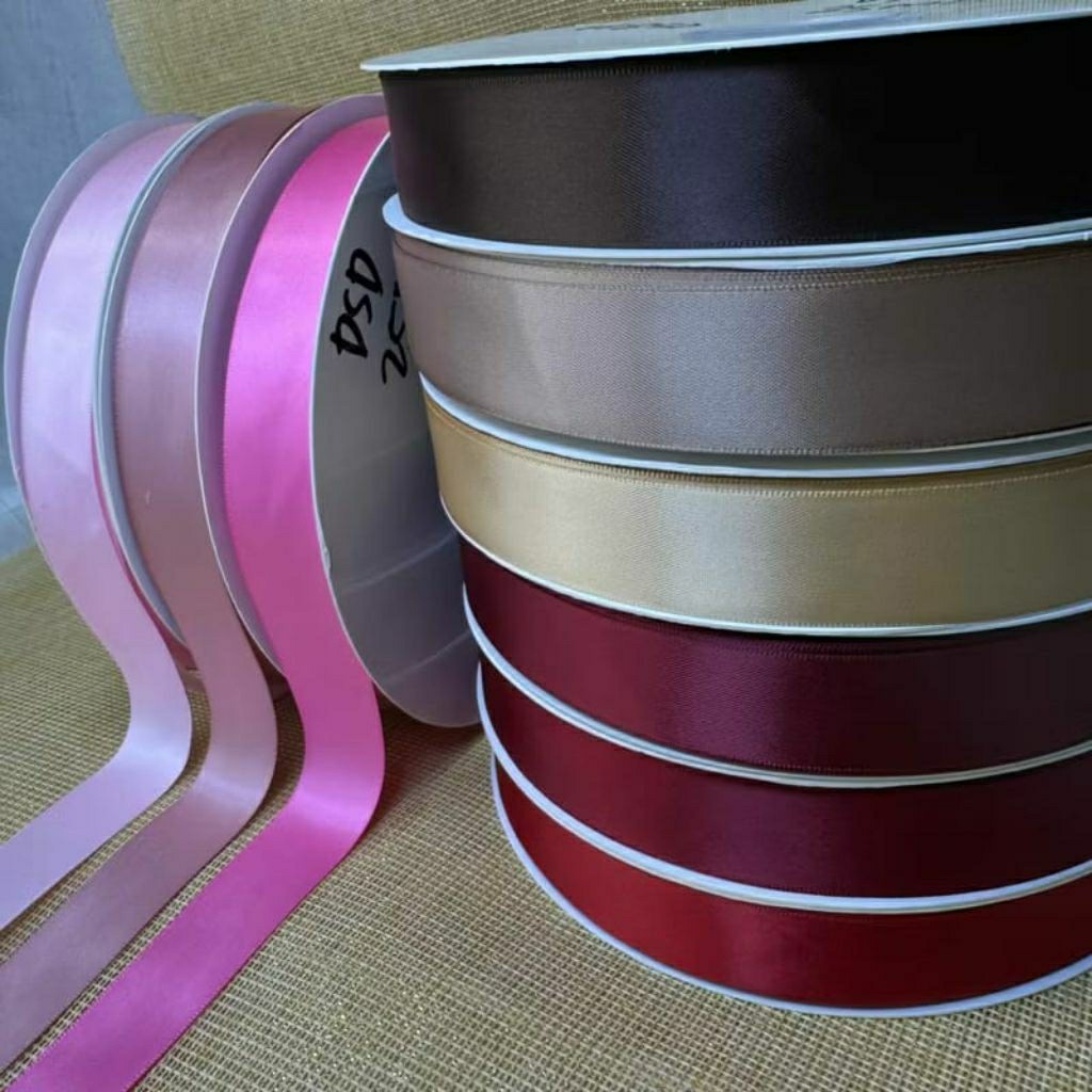 

1 Roll - size 2.5 cm DX | Pita Double Satin Import 1 inch