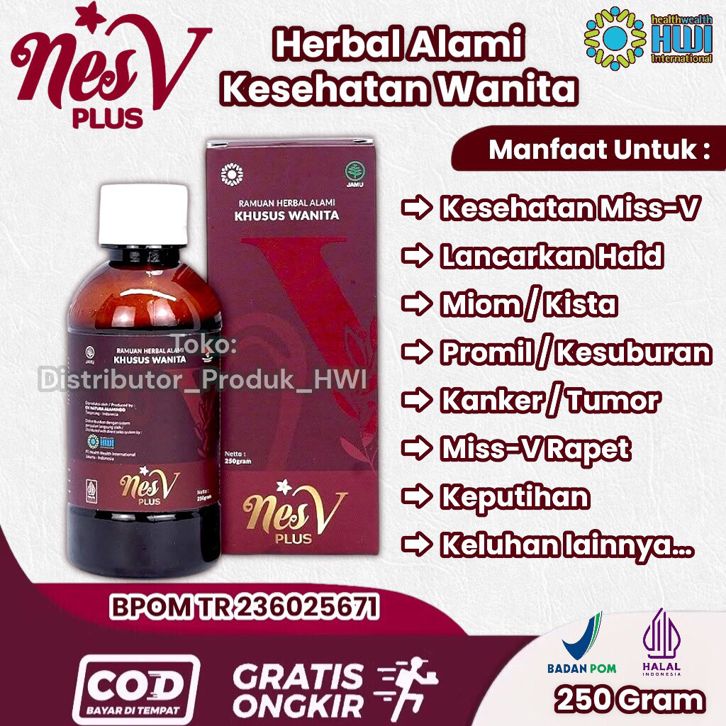 NES V HWI Original 100% Madu NesV Plus Jamu Herbal Kewanitaan HWI NES V Kesehatan Wanita Ness V Asli