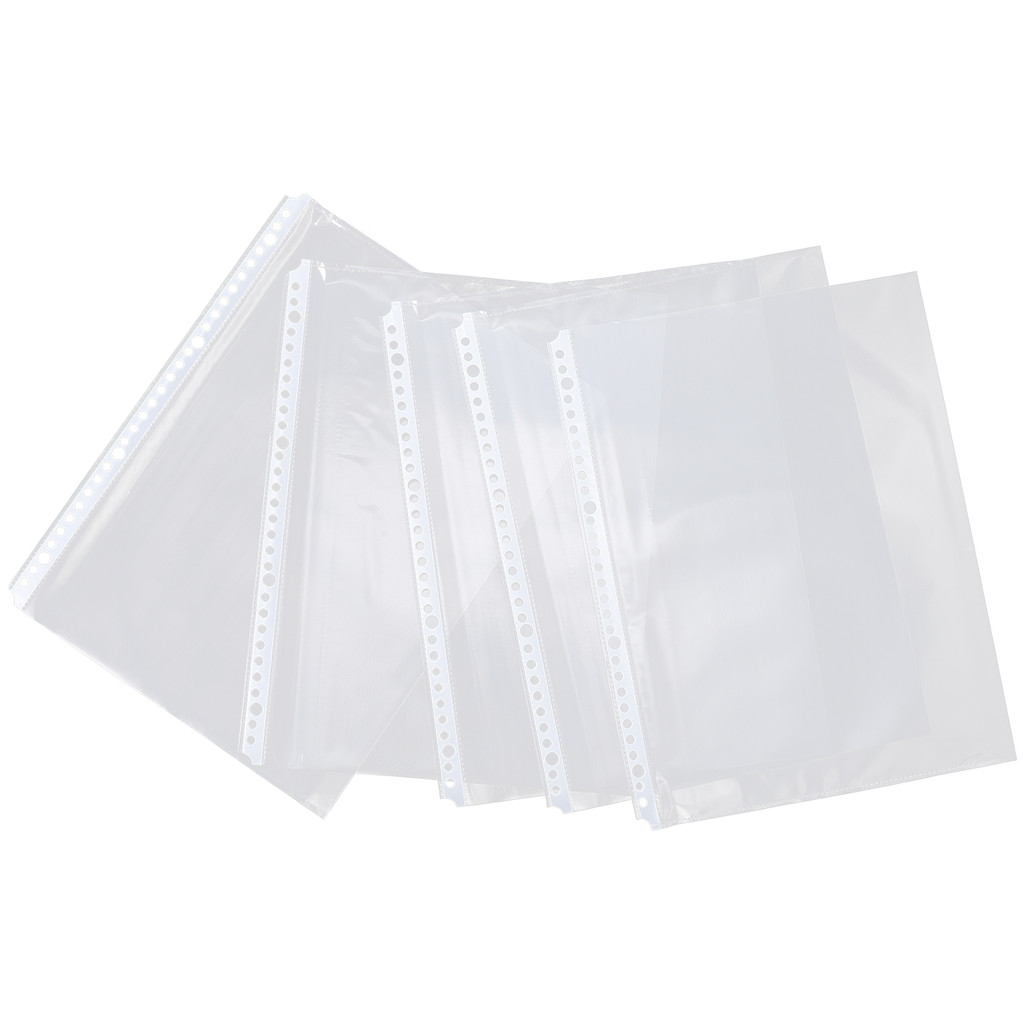 

100 Pcs Clear Folder Inner Pocket Document Page Protector Sleeve Binder Pocket Bag Sheet Holder Transparent File Page PVC Office