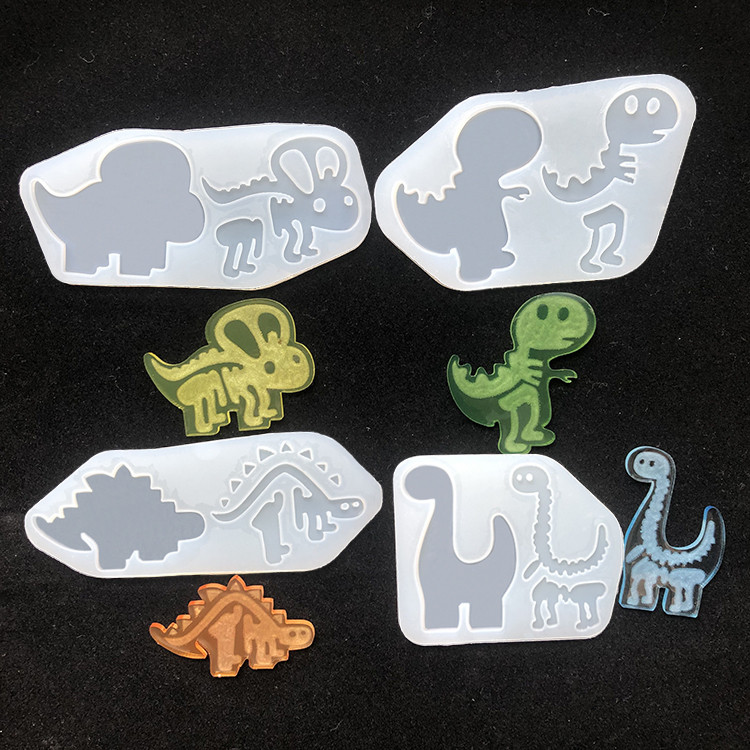 

DIY UV Resin Dinosaur Skeletons Silicone Mould Dried Flower Resin Decorative Craft DIY Mold Epoxy Resin Molds for Jewelry