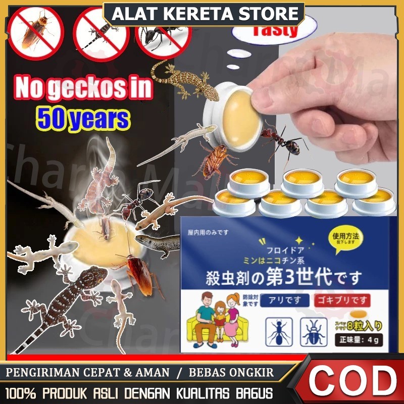Racun Cicak Paling Ampuh 8pcs/Box Pengusir Cicak Dan Tokek Obat Cicak Pembasmi Cicak Racun Tokek Ant