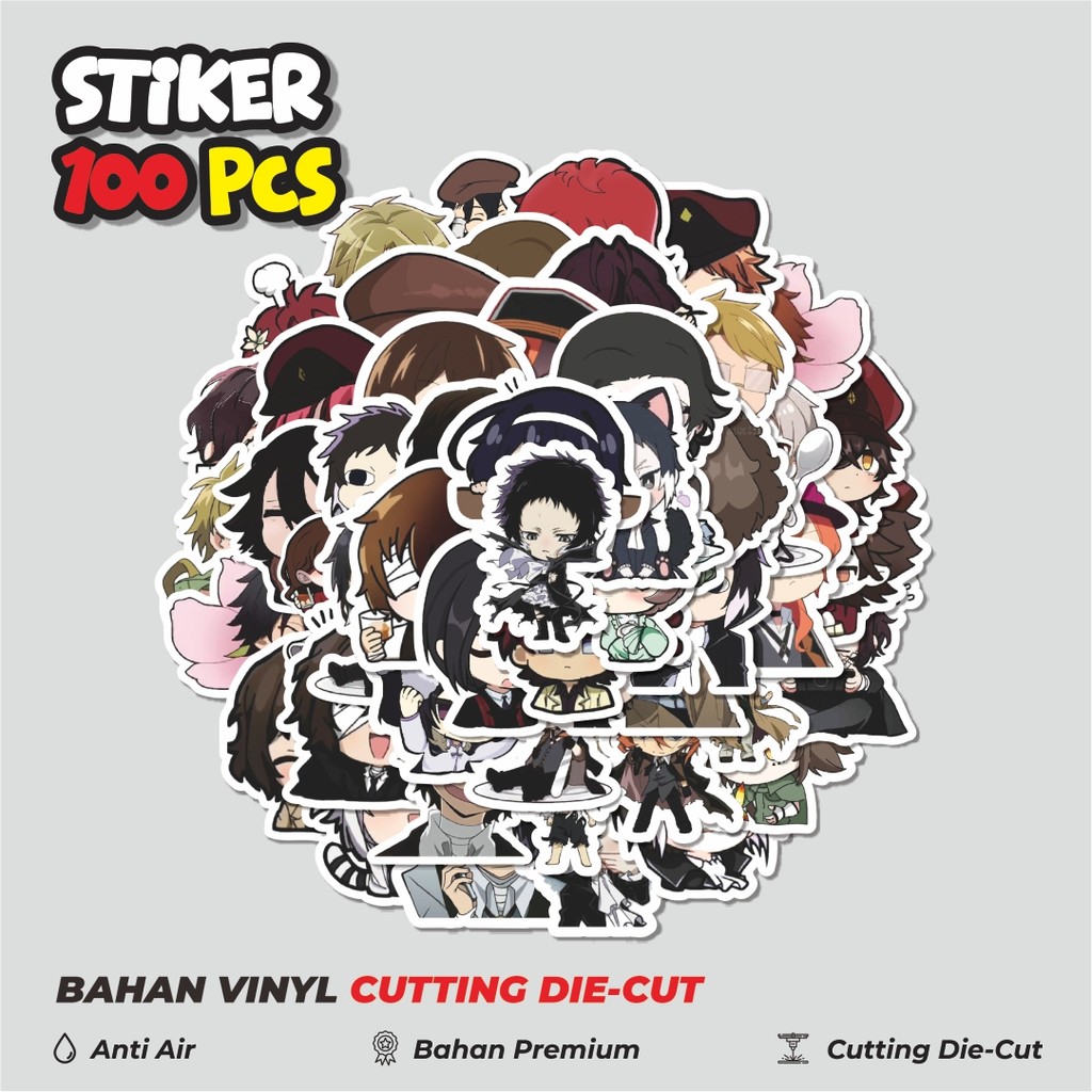 

Terbaru! 50 pcs Stiker Manga Bungo Stray Dogs Series 1 Dekorasi Lucu Kreatif untuk Notebook, Skateboard, HP