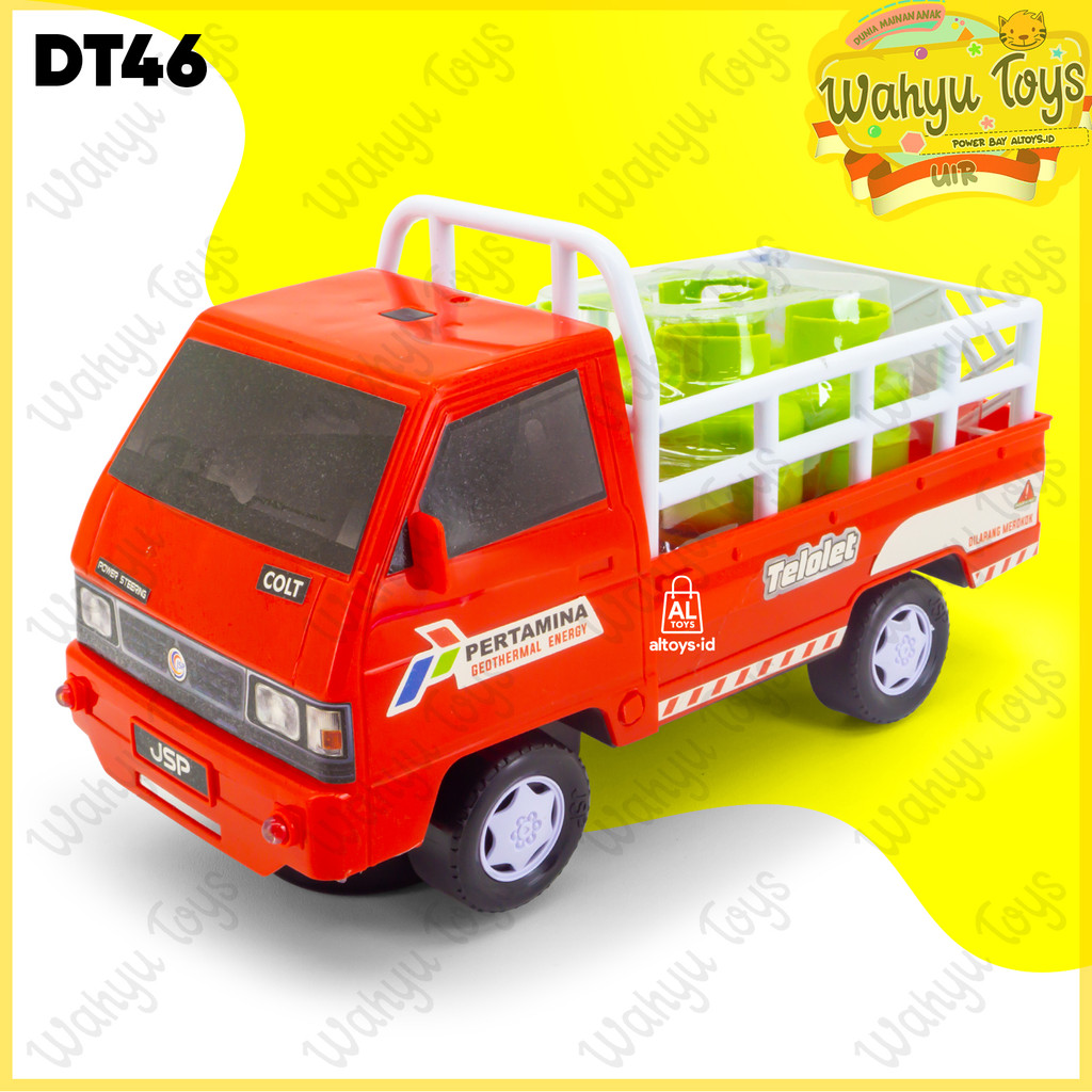 Mainan Mobil Pick up L300 Penjual Gas LPG BO Bisa Berjalan Musik Lampu DT46