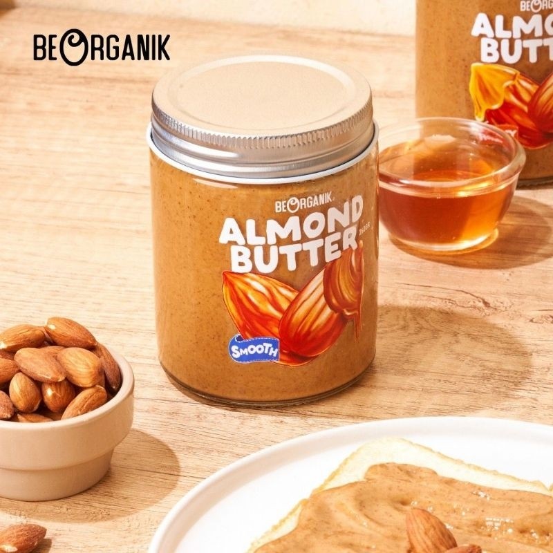 

BEORGANIK SMOOTH ALMOND BUTTER - (Unsweetened, Gluten Free, Vegan) - SELAI ALMOND