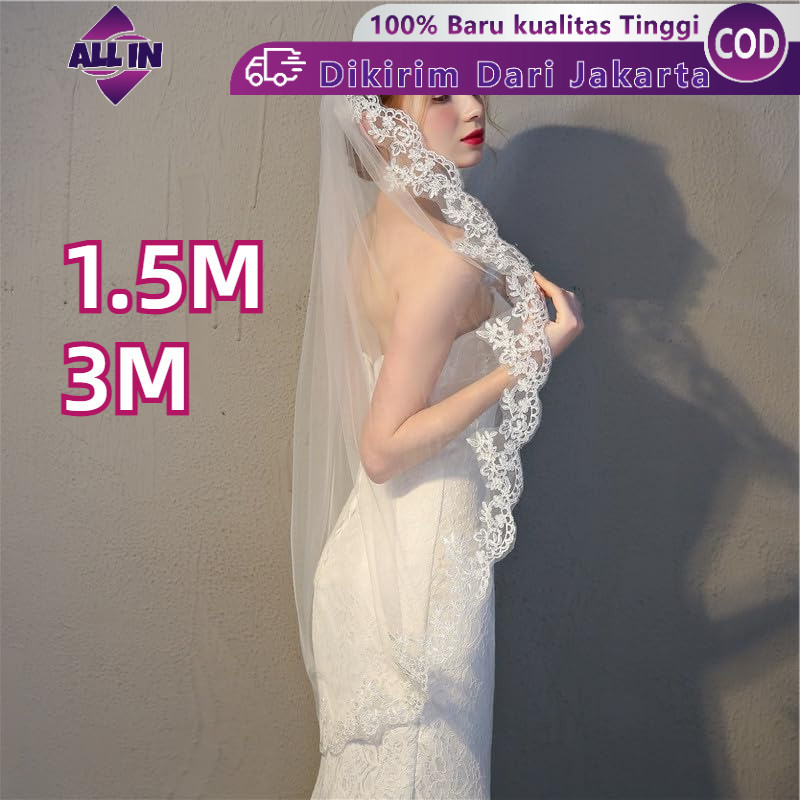 3Meters Veil Bride Veil/Altar Veil/Bridal Long Veil/Bridal Veil for Wedding Party Slayer Wedding