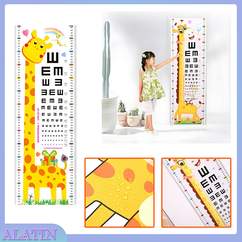 Pengukur Tinggi Badan Animals Jerapah Gajah / Penggaris Tinggi Kamar Anak-anak Dekorasi Dinding Wall
