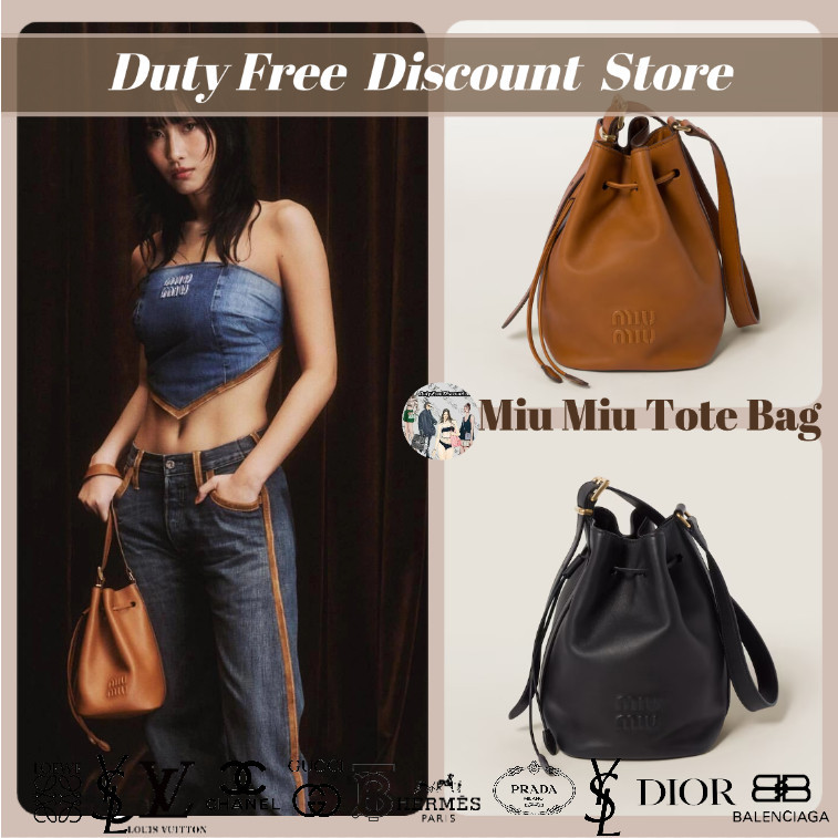 Tas Bucket Kulit Miu Miu Tas Crossbody / Tas Crossbody / Tas Tangan Wanita 5BE090 Garansi Dua Tahun 